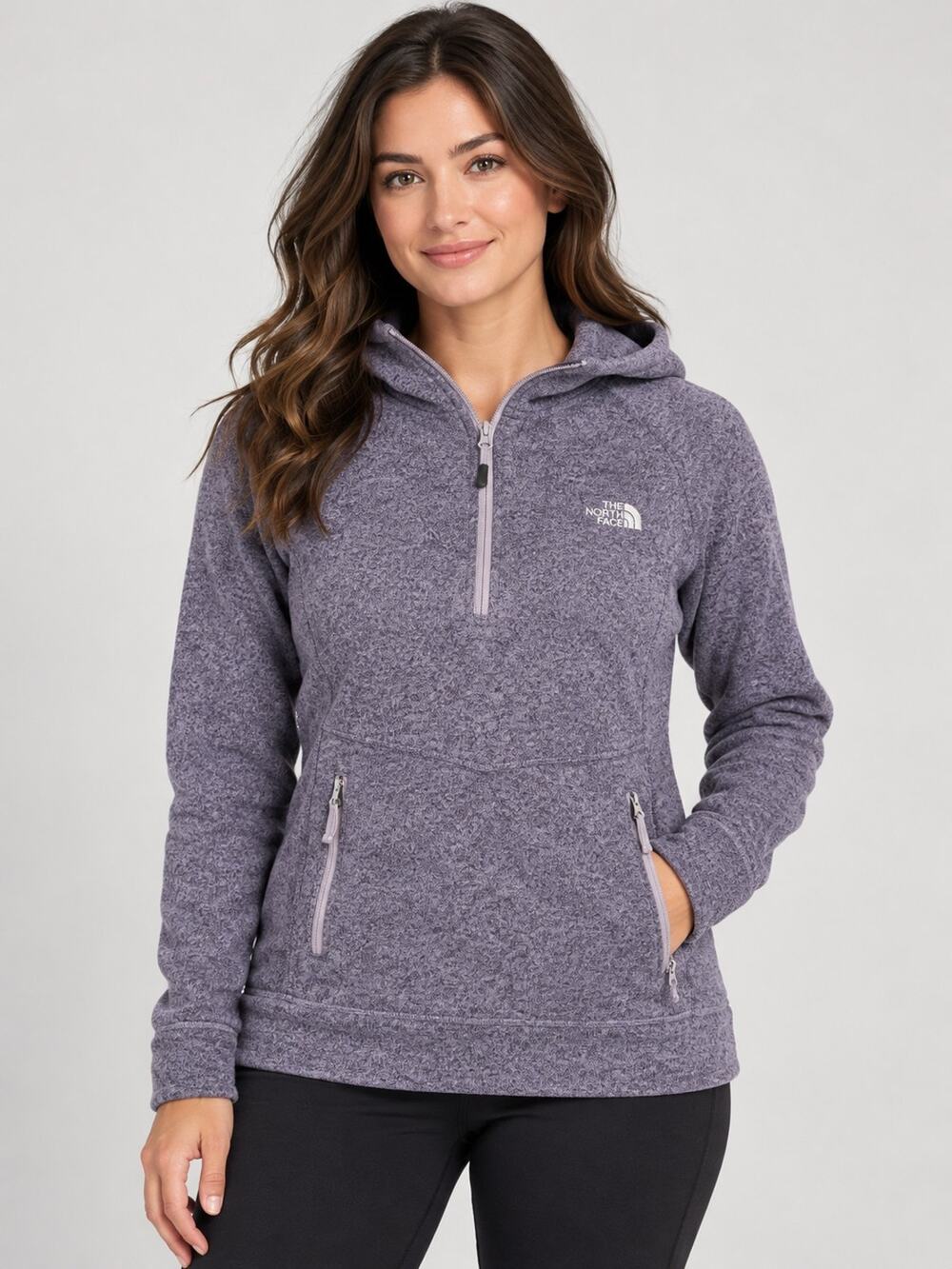 The North Face Women’s XS Purple Heather Fleece Quarter Zip Hoodie